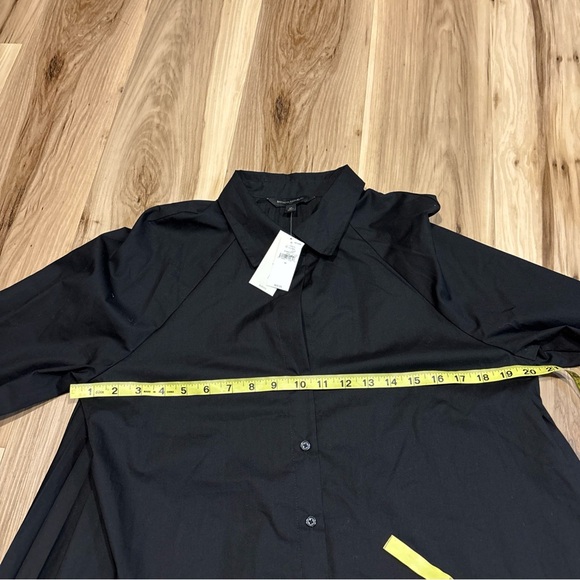 NWT Banana Republic Pleat-Back Poplin Shirt Size Med Black - Picture 5 of 10